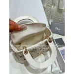 Dior Personal Collection~ Socialite's Treasured Piece ⭐️ 2025 Limited Edition Silk Satin Embroidered Beaded Snowflake Lady Dior Bag - Gift Box Packaging - Image 2