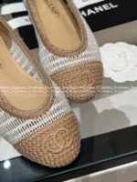 Chanel 2025P Spring/Summer Collection 🏖️ Artisan Raffia Ballet Flats 🩰 Multi-Color Options ~ Lambskin Lining & Cloud Comfort ❕ Gift Box Packaging - Image 5