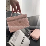 Chanel In Stock ☑️ 2025P Ultra-Selling LP Box Bag 🌸 New Sakura Pink / Baby Blue Colors - Imported Full Leather - Image 2
