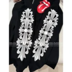CHROME HEARTS 2025SS Early Fall Lip Print Hoodie 👄 Sanskrit Logo Zip-Up Sweatshirt with Red Lips Design** - Image 8