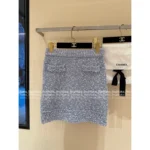 Chanel 25B FW Artisan Lace Cardigan Set 🩵 Hand-Embroidered Knit & Skirt with Silk Lining** - Image 13