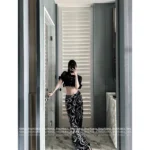 Chanel 25M Coco Beach Resort Collection 🖤 High-Waisted Straight-Leg Pants - Slimming Print Logo & Vacation Ready - Image 10
