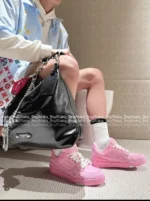Louis Vuitton 2025 Summer Collection 🌸 Premium Couple Trainer Sneakers - Sakura Pink w/ Gift Box Packaging (Other Colors: Contact Customer Service) - Image 14
