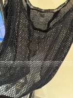 Chanel 2025S Spring/Summer Collection 🖤 Sheer Crochet Lace Camisole - Crystal Logo & Slim-Fit Sleeveless Top - Image 16