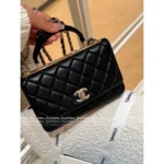 Chanel 2025S Sakura Pink Edition 🌸 Heavy Crystal-Embellished CC Handle Bag - Trendy Letter Logo w/ Detachable Chain ⛓️ - Image 25
