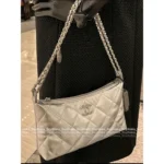 Chanel In Stock — New White 🤍 2025A Hobo Shoulder Bag / Dumpling Bag, Imported Genuine Leather, Multiple Carrying Styles - Image 21