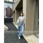 MAISON MARGIELA 2025SS Spring/Summer Collection 👖 MM6 Heavy Enzyme Wash Jeans - Reverse Pocket High-Waisted Wide-Leg Pants - Image 12