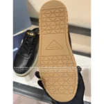 Prada Lazy Girl’s Favorite! 2025S New △ Triangle Logo Genuine Leather / Metallic Accent Lace-Up Mules for Women - Image 16