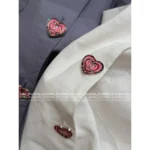 Chanel Vintage Retro Collection 🌈 Rainbow Letter Logo Shirt - Beaded Embroidery & Heart Button Detail - Image 18
