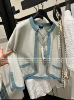 Chanel 25A Early Spring Runway Collection 🆕 Imported Cashmere Coord Set - Halter Neck Top/Cardigan/Skirt/Dress - Image 19