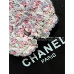 Chanel Dust Bag Packaging 🎀 2025SS Spring/Summer Collection - Crystal Button Cropped Jacket with Imported Yarn & Silk Printed Lining - Image 13