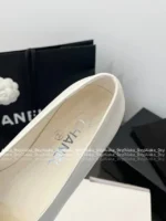 Chanel 2025S New Collection 🌺 Leather Camellia Flats - 3D Floral Logo & Round-Toe Ballet Shoes - Image 11