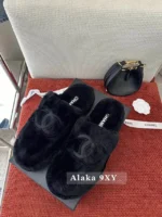 Chanel 2025 Fall/Winter Collection 🦙 Plush Big Logo Slippers - Extra-Thick Wool & Chunky Platform Sole - Image 26