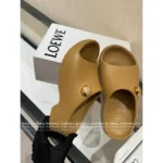 Loewe 2025 Foam Pebble Slides 🐻 Cloud Comfort Platform Sandals - Metallic Accents & Arch Support - Image 10