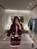 Chanel 25A Early Spring Runway Collection 🆕 Imported Cashmere Coord Set - Halter Neck Top/Cardigan/Skirt/Dress - Image 18