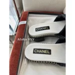 Chanel 2025SS Spring/Summer Collection 🖤 Embroidered Logo Platform Slides - Quilted Block Heel & Genuine Lambskin - Image 21