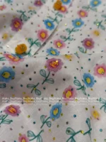 Chanel Vintage Floral Print Set 🌷 Pussy-Bow Blouse & Embroidered Shorts - Notch Collar w/ Letter Logo - Image 22