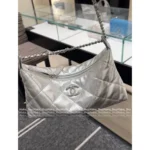 Chanel In Stock — New White 🤍 2025A Hobo Shoulder Bag / Dumpling Bag, Imported Genuine Leather, Multiple Carrying Styles - Image 19