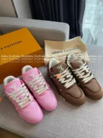 Louis Vuitton 2025 Summer Collection 🌸 Premium Couple Trainer Sneakers - Sakura Pink w/ Gift Box Packaging (Other Colors: Contact Customer Service) - Image 12