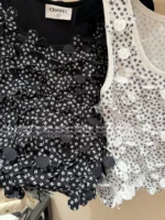 Chanel 2025M CoCo Beach Resort Collection 🖤 Floral Petal Sleeveless Top & Skirt Set - Image 30