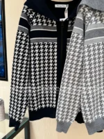 Dior 2025 Spring/Summer Collection 🩶 Reversible Zip Hoodie - Double-Faced Cashmere Blend w/ Jacquard Logo - Image 19