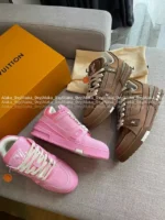 Louis Vuitton 2025 Summer Collection 🌸 Premium Couple Trainer Sneakers - Sakura Pink w/ Gift Box Packaging (Other Colors: Contact Customer Service) - Image 11
