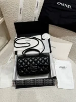 Chanel 2025 New Collection 🖤 "Cool to the Max" - Personal Keep Edition All Black CF Handle Mini Bag - Top Handle with Chain Strap - Image 9