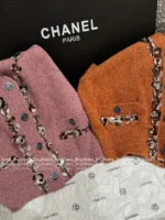 Chanel 25A Haute Atelier Collection ❕ Strap Detail Camisole - Sequined Embroidered Logo & Lace Trim Wool Vest - Image 15