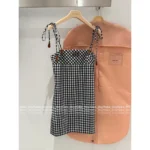 miumiu 2025SS Spring/Summer Collection 🖤 Letter Logo Plaid Series - Slip Dress/Short Sleeve Shirt/Mini Skirt - Image 22