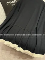 Chanel 2025A Spring/Summer Collection 🖤 Classic Black & White Contrast - 100% Imported Wool Knit Series (Short Sleeve/Dress/Cardigan/Full Collection) - Image 10