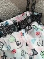 Chanel 25B Early Fall Collection 🌈 Rainbow Print Logo Lace-Trim Series - Camisole/Shorts/Shirt/Lounge Pants (with Silk) - Image 18