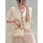 Dior 2025 Spring/Summer Collection 🤍 Elegant Knit Vest - Bow Knot Openwork Cardigan - Image 12