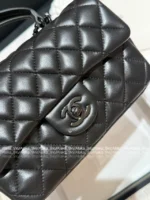 Chanel 2025 New Collection 🖤 "Cool to the Max" - Personal Keep Edition All Black CF Handle Mini Bag - Top Handle with Chain Strap - Image 29