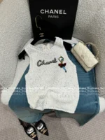 Chanel 2025 Vintage Inspired Collection 🤍 Crochet Knit Vest - Round Neck Embroidered Crystal Letter Logo - Image 16