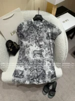 Dior 2025 Spring/Summer Collection 🌸 Ink Painting Print Blouse - Asymmetric Hem & Artistic Drapery (Personal Keep Edition~) - Image 13