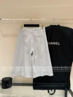 Chanel Vintage Floral Print Set 🌷 Pussy-Bow Blouse & Embroidered Shorts - Notch Collar w/ Letter Logo - Image 19