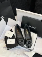 Chanel 2025S New Collection 🌺 Leather Camellia Flats - 3D Floral Logo & Round-Toe Ballet Shoes - Image 31