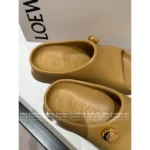 Loewe 2025 Foam Pebble Slides 🐻 Cloud Comfort Platform Sandals - Metallic Accents & Arch Support - Image 7