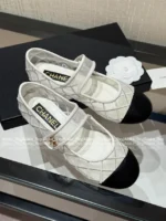 Chanel 25M Coco Beach Collection 🔎 Mesh Embroidered Quilted Mary Janes - Round Toe & Lambskin Lining for Comfort - Image 31