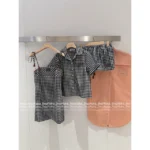 miumiu 2025SS Spring/Summer Collection 🖤 Letter Logo Plaid Series - Slip Dress/Short Sleeve Shirt/Mini Skirt - Image 20