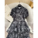 Dior 2025 Spring/Summer Collection 🌿 Forest Floral Print Maxi Dress - Short Sleeve Elegance with Botanical Motifs - Image 22