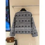Celine ©️2025 Early Fall Collection 🆕 Classic Wool Blend Blazer - Jacquard Logo Stripe w/ Metal Button Details - Image 14