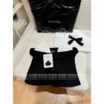 Chanel 2025S Spring/Summer Runway Collection 🖤 Corset Top with 3D Floral Appliqué - Black & White Color-Block Bustier (Slimming Silhouette) - Image 19