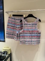 Chanel 2025S Early Spring Runway Collection 💗 Haute Tweed Coord Set - Imported Colorful Bouclé w/ Printed Lining - Image 30