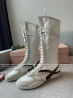 miumiu 2025 Spring/Summer Collection 🥊 Jang Wonyoung Inspired Boxing Boots - Gymnasium Tech Fabric & Suede Leather - Image 31