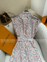 Louis Vuitton 2025SS Spring/Summer Collection 🌷 Colorful Clover Print Shirt Dress - Adjustable Belt & Signature Logo - Image 19