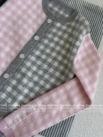 THOM BROWNE 2025SS Spring/Summer Collection 👧 Grey-Pink Plaid Knit Set - Round Neck Vest/Cardigan - Image 28