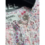 Chanel Dust Bag Packaging 🎀 2025SS Spring/Summer Collection - Crystal Button Cropped Jacket with Imported Yarn & Silk Printed Lining - Image 8