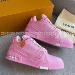 Louis Vuitton 2025 Summer Collection 🌸 Premium Couple Trainer Sneakers - Sakura Pink w/ Gift Box Packaging (Other Colors: Contact Customer Service) - Image 31