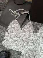 Chanel 2025M CoCo Beach Resort Collection 🖤 Floral Petal Sleeveless Top & Skirt Set - Image 25